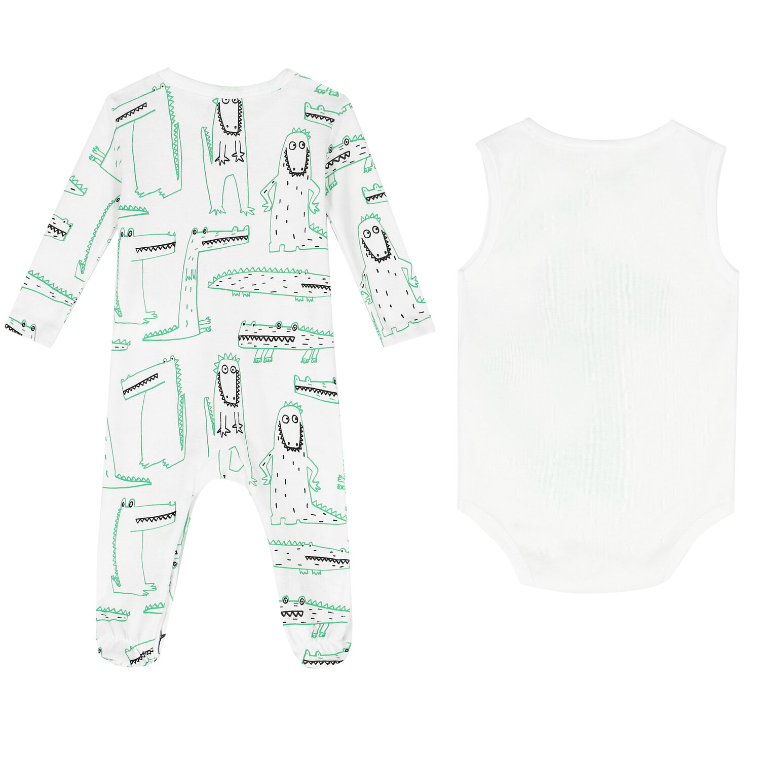 White & Green Babygrow & Bodysuit Gift Set&Atilde;&sbquo;&Acirc;&nbsp;, 1, hi-res
