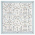 Baby Boys White & Blue Toile de Jouy Carré Swaddle & Bib Gift Set, 1, hi-res
