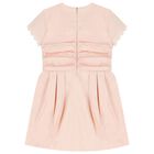 فستان بنات بفيونكة باللون الوردى, 1, hi-res