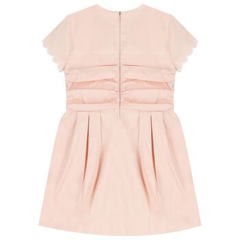 Girls Pink Bow Dress