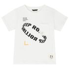 طقم شورت باللون الأبيض البيج للأولاد, 1, hi-res