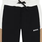 Boys Black Logo Joggers, 1, hi-res