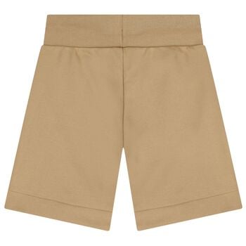 Boys Beige Logo Shorts