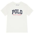 Boys White Logo T-Shirt, 1, hi-res