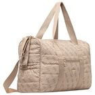 حقيبه تغيير حفاضات مبطنه باللون البيج , 1, hi-res