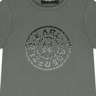 تي شيرت بالشعار باللون الأخضر للبنات, 1, hi-res