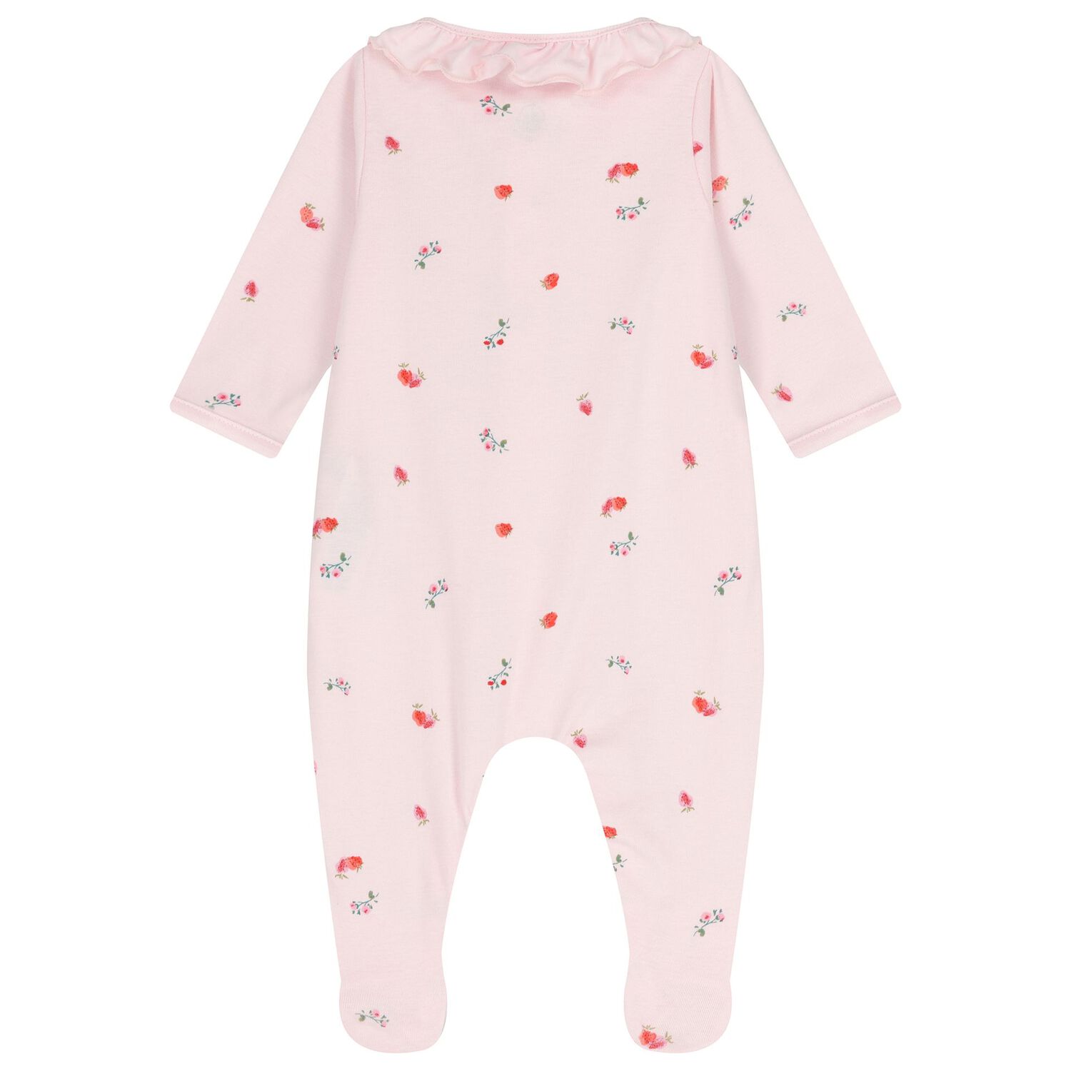 Baby Girls Pink Strawberry Babygrow, 1, hi-res
