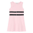 Girls Pink Logo Dress, 2, hi-res