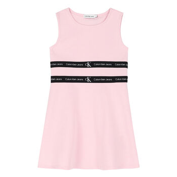 Girls Pink Logo Dress