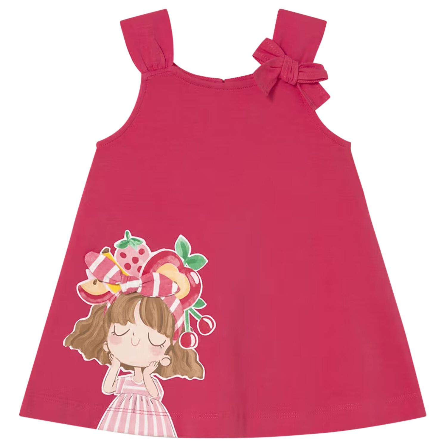 Younger Girls Red Dress, 2, hi-res