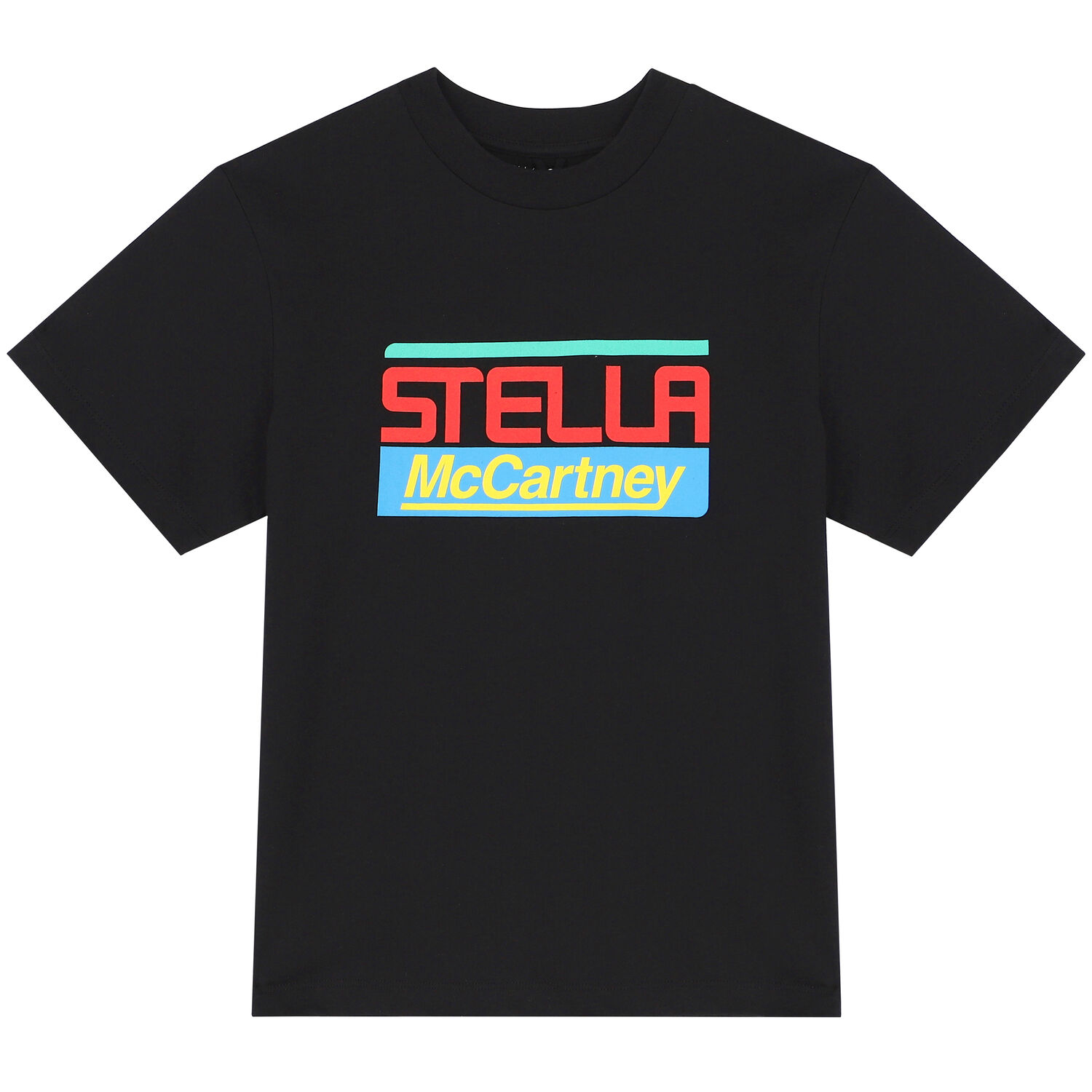 تيشيرت بالشعار باللون الاسود, 1, hi-res