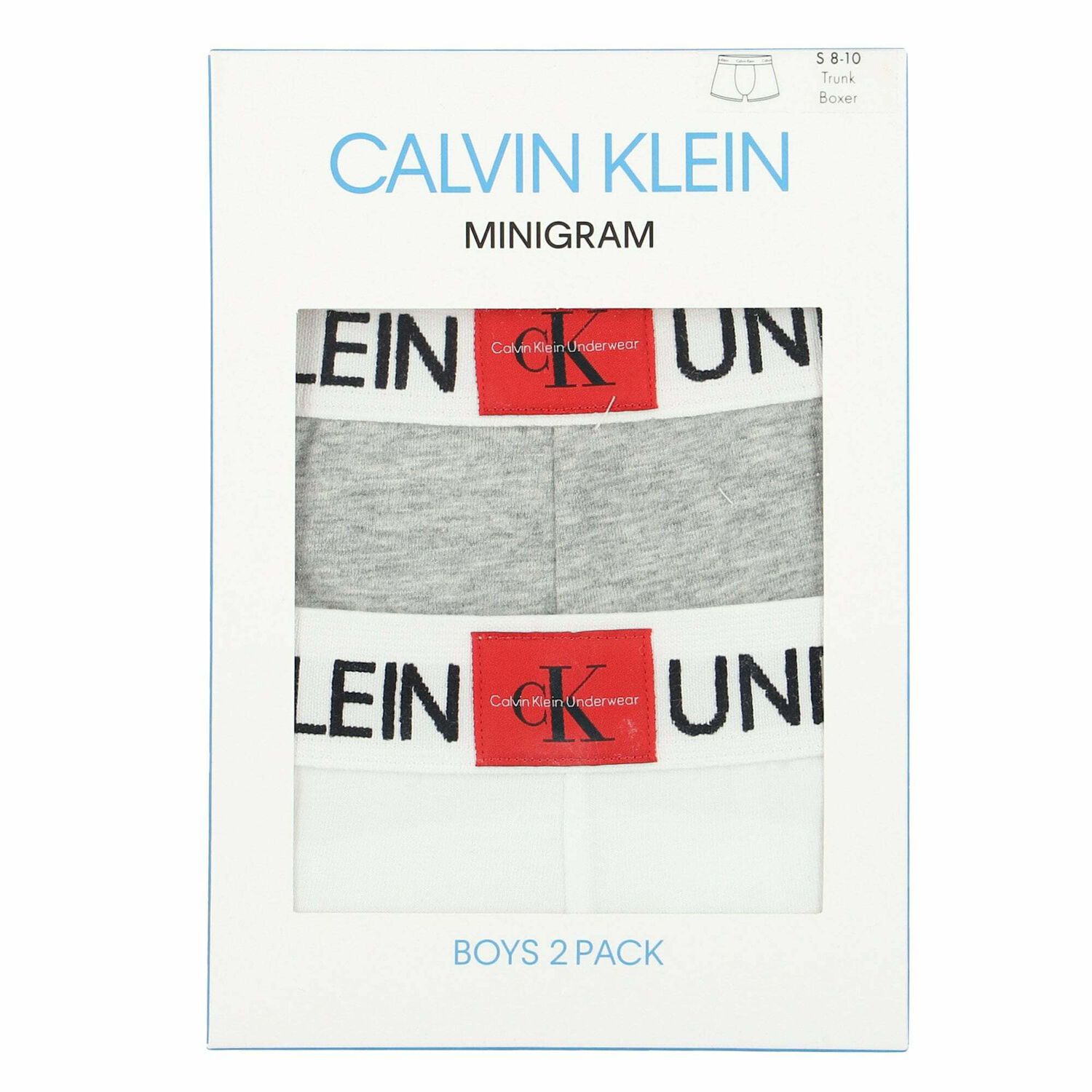 Boys White & Grey Boxer Shorts ( 2-Pack ), 1, hi-res