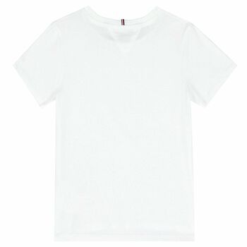 تشيرت بالشعارهولوغرافيك باللون الابيض للبنات