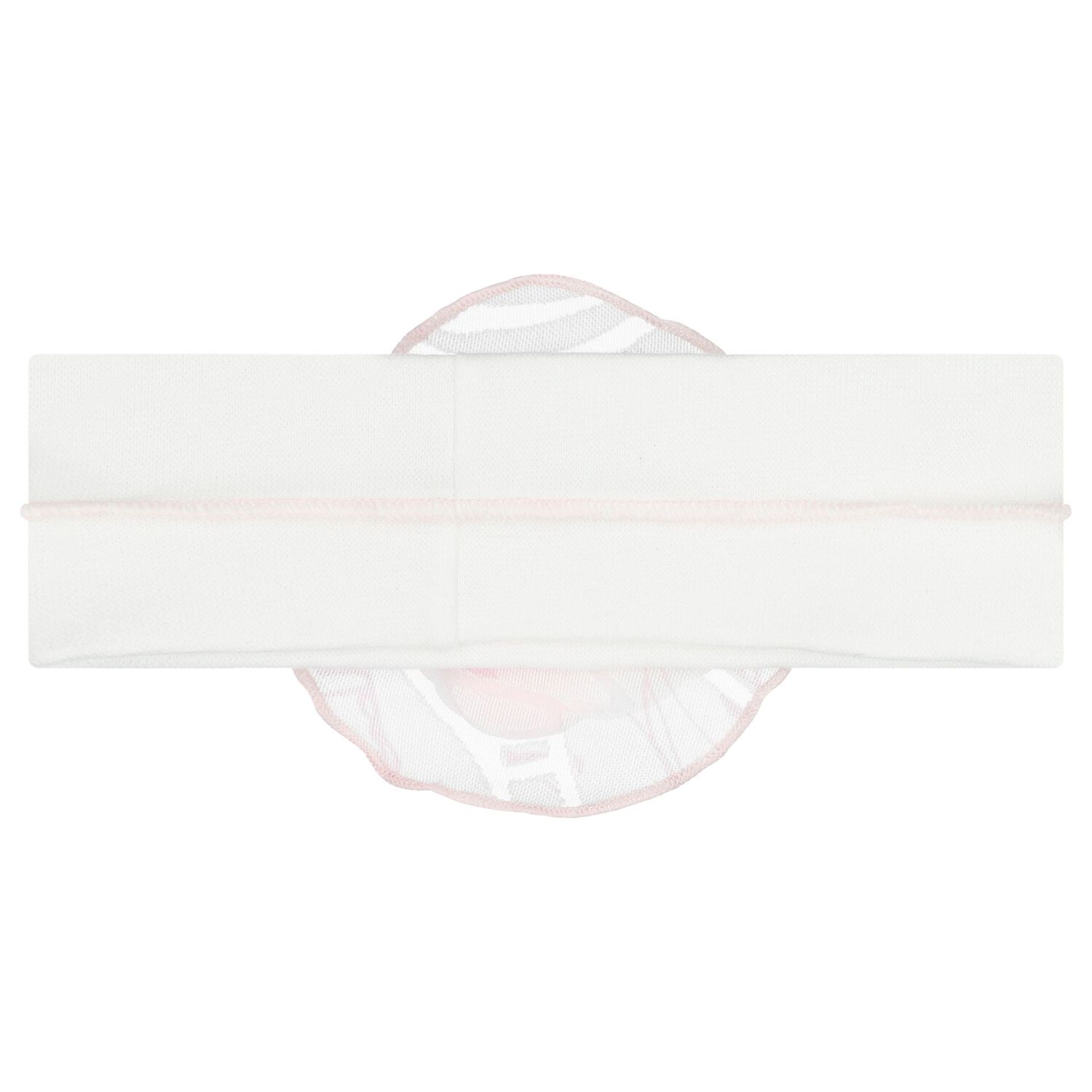 Baby Girls White & Pink Flower Headband, 1, hi-res