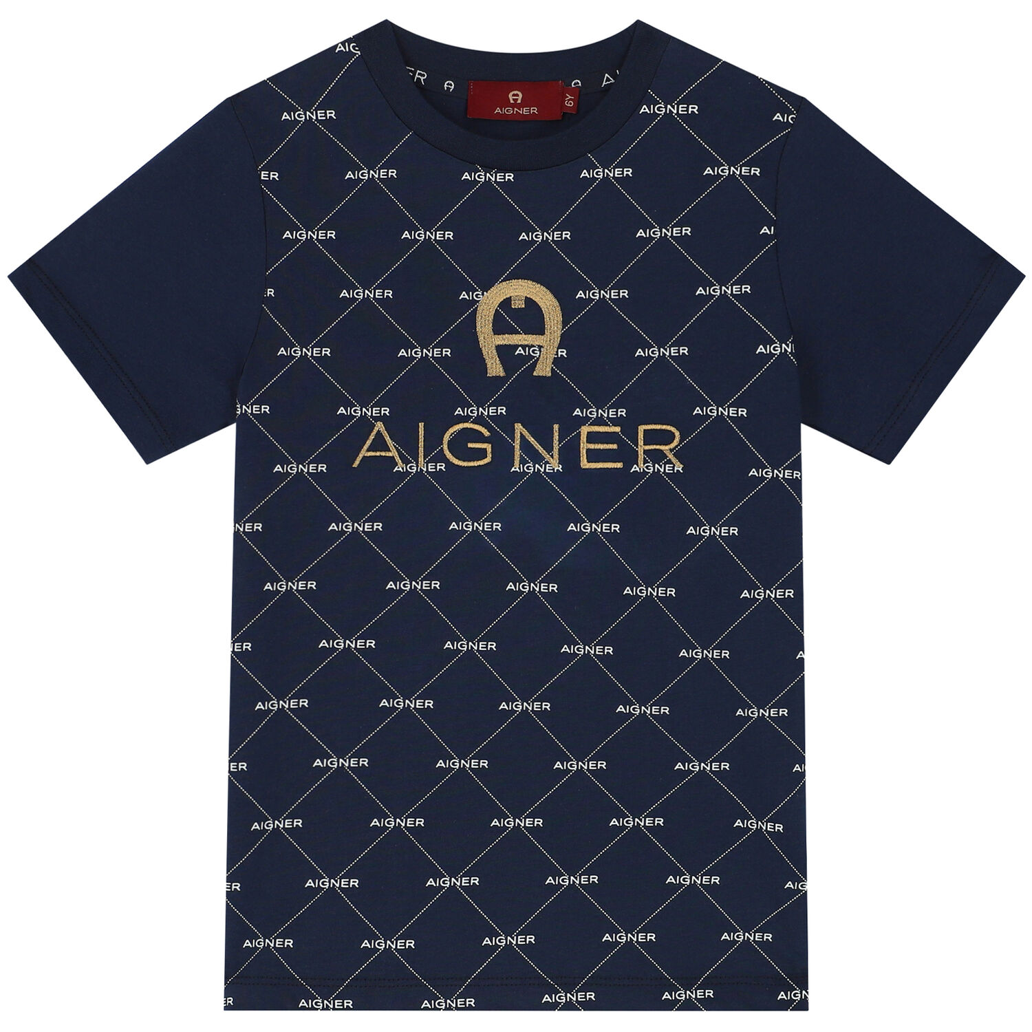 تيشيرت بالشعار باللون الكحلي للأولاد, 1, hi-res