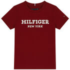 تيشيرت أولاد بالشعار باللون الاحمر, 1, hi-res