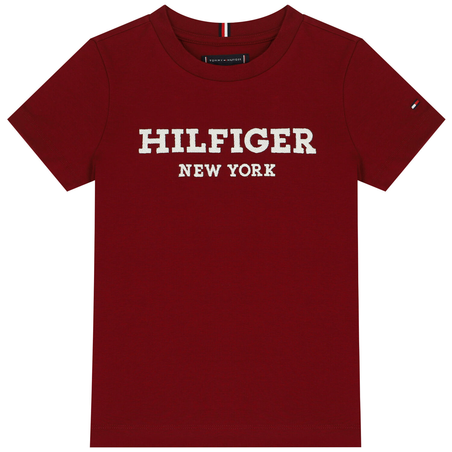 تيشيرت أولاد بالشعار باللون الاحمر, 1, hi-res