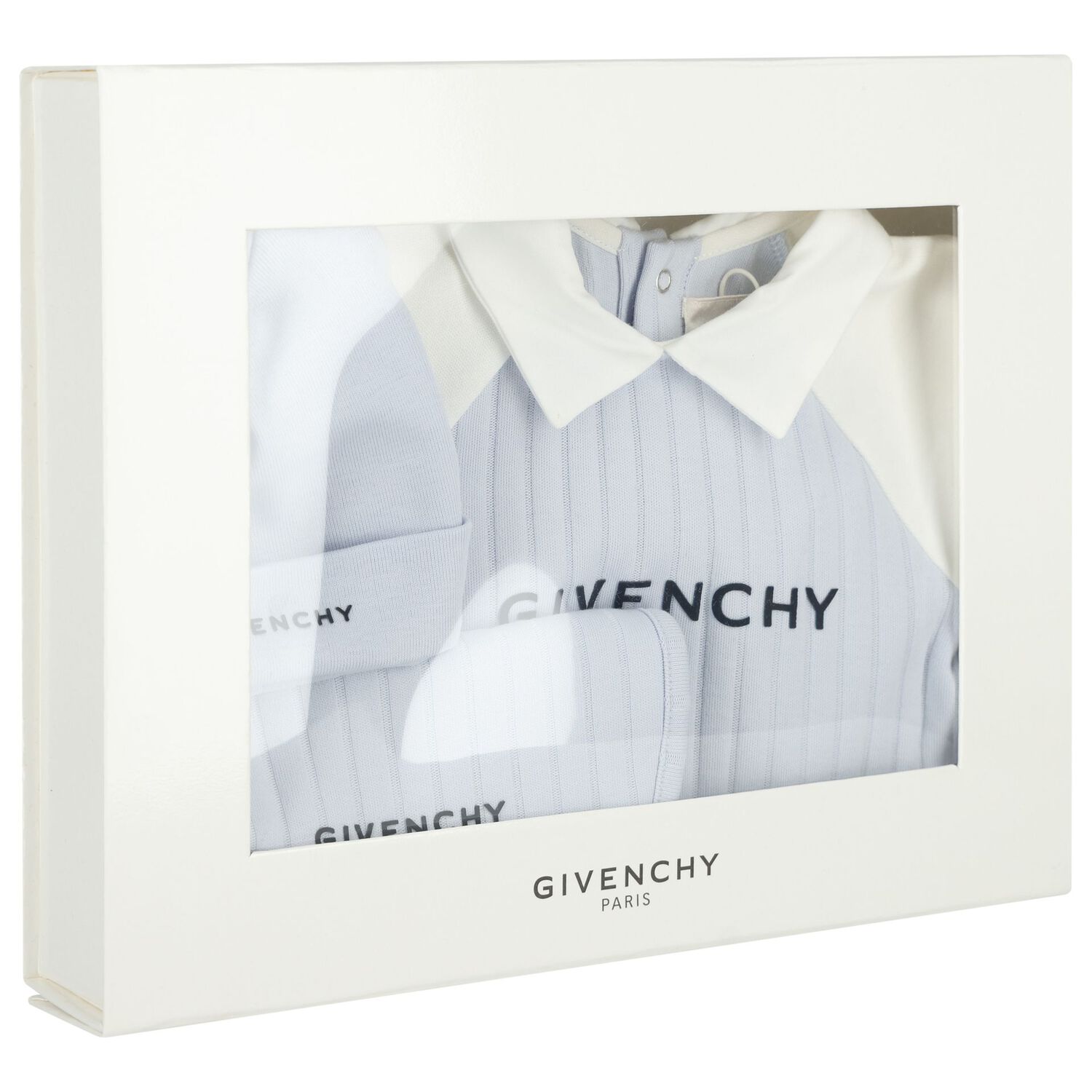 Blue & White Logo Babygrow Gift Set, 2, hi-res