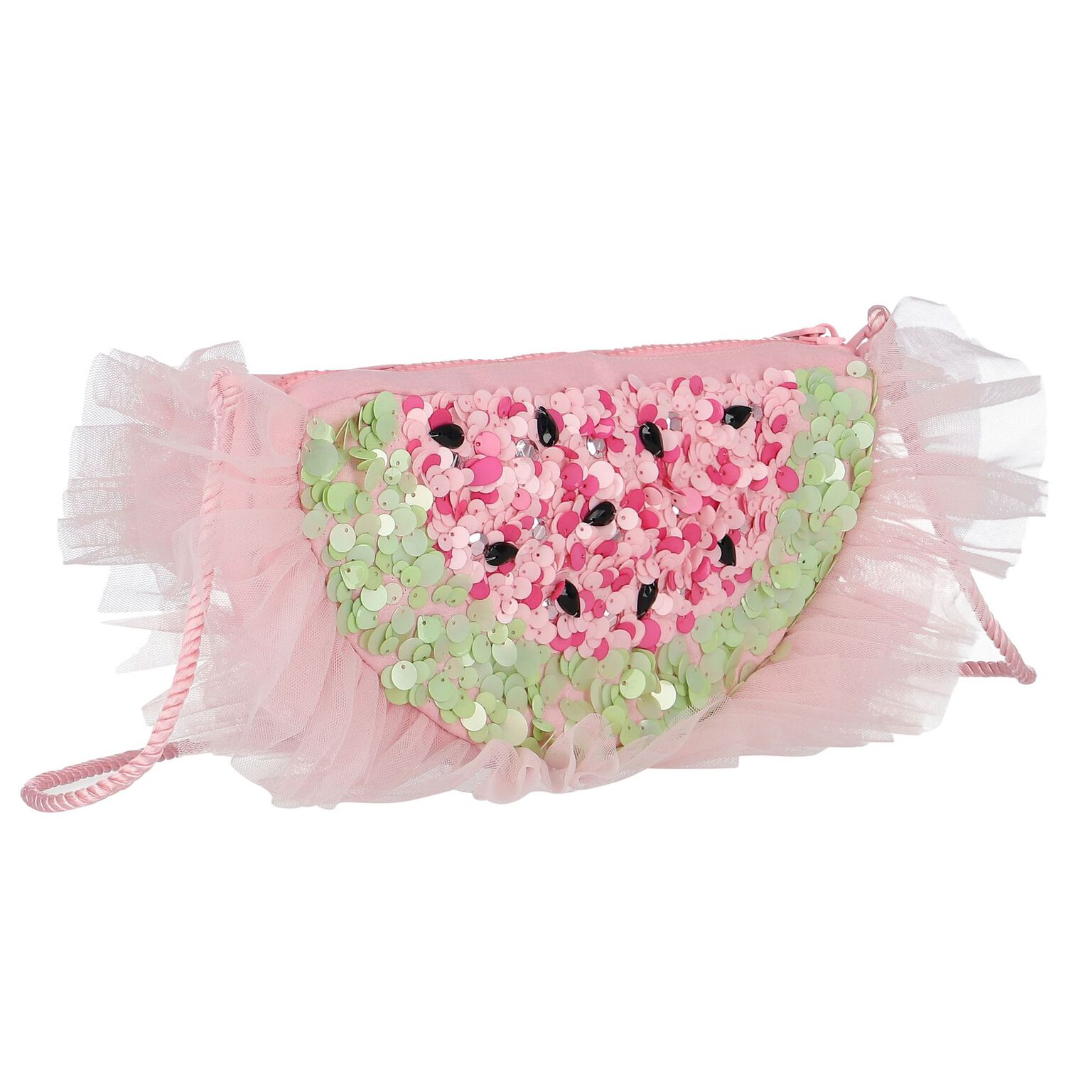 Girls Pink Watermelon Sequin Shoulder Bag, 1, hi-res