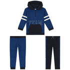 Boys Blue & Navy 3-Piece Tracksuit, 1, hi-res