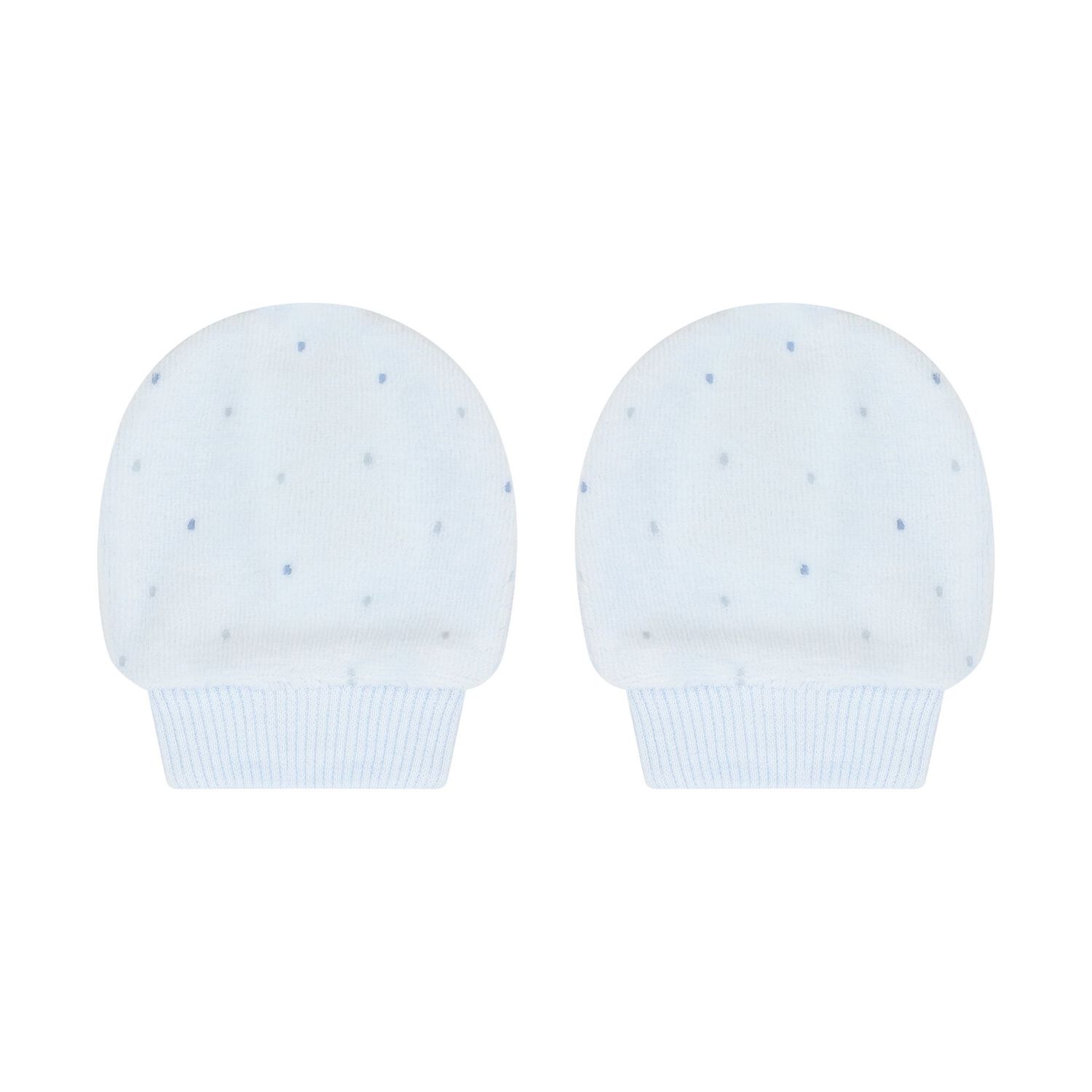 Baby Boys Blue Hat & Mitten Set, 1, hi-res
