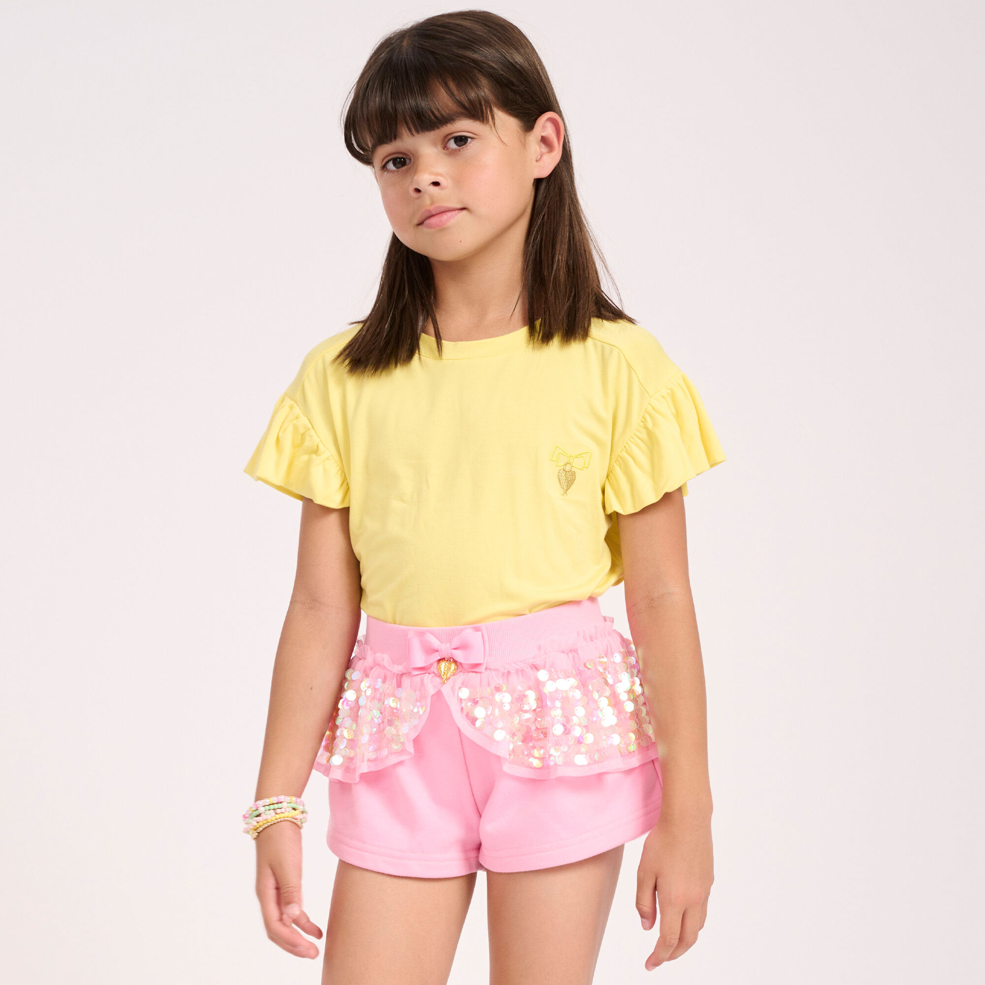 Angel s Face Girls Pink Sequin Shorts Junior Couture UAE