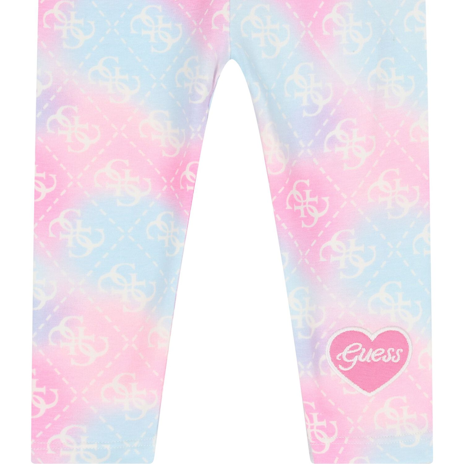 Baby Girls Pink & Blue Logo Leggings Set, 1, hi-res