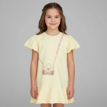 Girls Yellow Crossbody Bag Dress