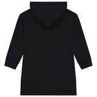 فستان بنات هودي بالشعار بأحجار الراين باللون الاسود, 1, hi-res