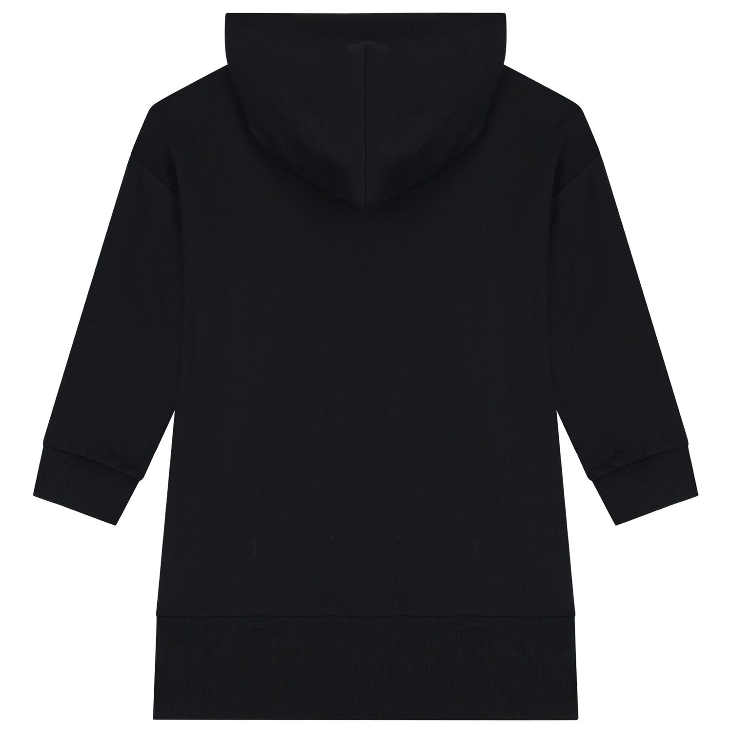 فستان بنات هودي بالشعار بأحجار الراين باللون الاسود, 1, hi-res image number null