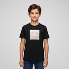 تيشيرت اولاد بالشعار باللون الاسود , 2, hi-res