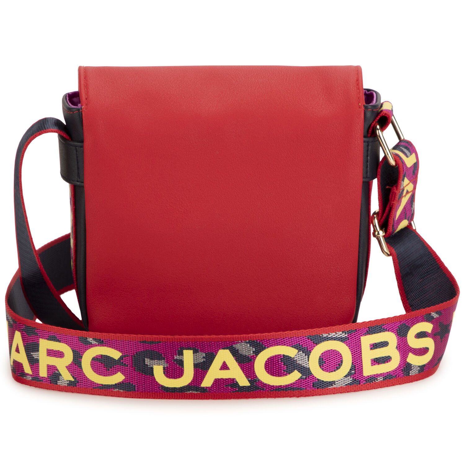 حقيبة كتف بالشعار باللون الوردي والأحمر للبنات, 1, hi-res