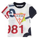 طقم شورت بالشعار باللون الأخضر والأبيض للأولاد, 2, hi-res