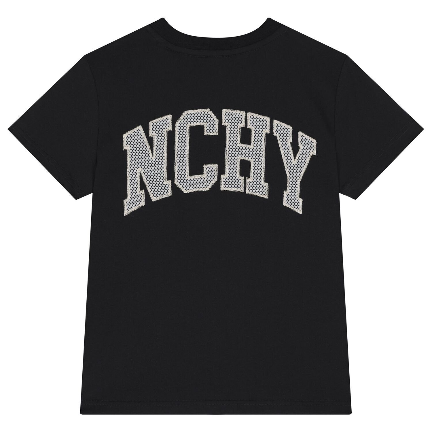 تيشيرت اولاد بالشعار باللون الاسود , 1, hi-res