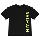Black & Neon Yellow Logo T-Shirt, 1, hi-res