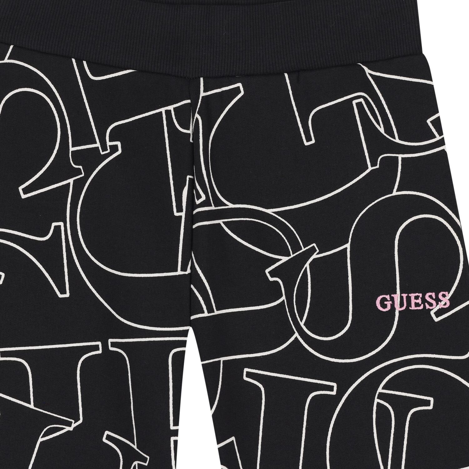 Girls Black Logo Joggers, 2, hi-res