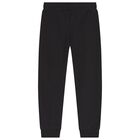 بنطال رياضي بالشعار باللون الأسود, 1, hi-res