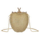 Girls Gold Embellished Satin Bag, 1, hi-res