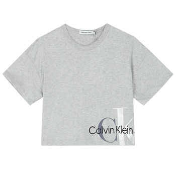 Girls Grey Logo T-Shirt