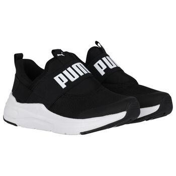 حذاء رياضي أسود ناعم سلكي من سليب تيك 2