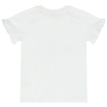 Girls White Logo T-Shirt