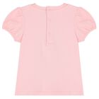 طقم شورت بنات بالشعار  باللون الوردي, 1, hi-res