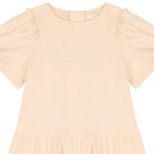 Younger Girls Pink Logo Dress, 1, hi-res