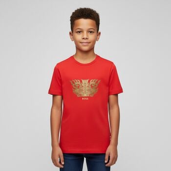 Boys Red Dragon Logo T-Shirt
