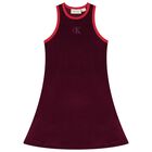 Girls Burgundy Logo Dress, 1, hi-res