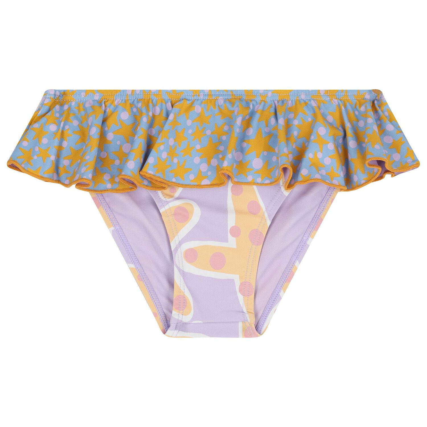 Girls Purple & Blue Stars Bikini, 1, hi-res