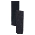 Girls Black Shimmer Tights, 3, hi-res