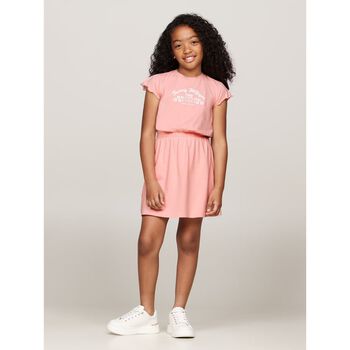 Girls Pink Logo Dress