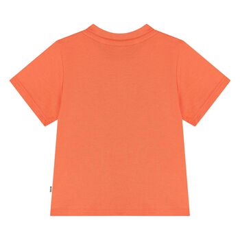 Younger Boys Orange Logo T-Shirt