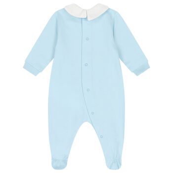 Blue Teddy Bear Logo Babygrow